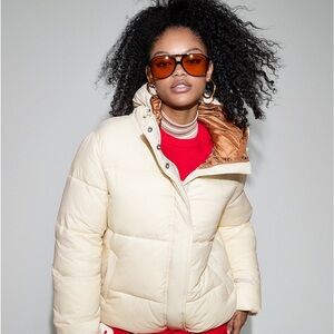 PINK Victoria's Secret Black Puffer Jacket